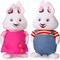 Mighty Mojo Max And Ruby White Bunny Plush Doll Set Kids Tv Show Toy